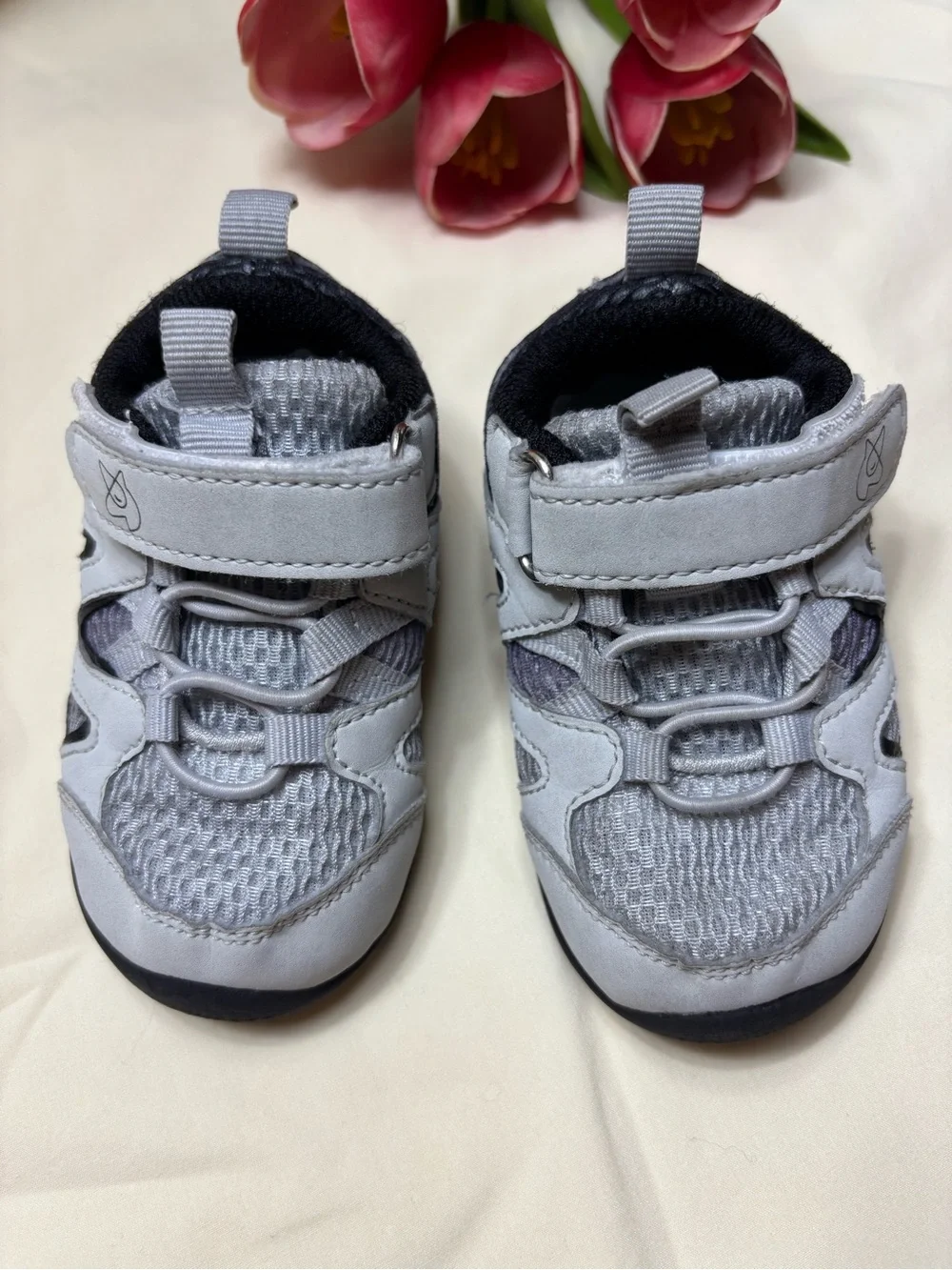 Baby Toddler Grey Mesh Outdoor Sandals Sneakers Size 13cm (US 6-7 / 12-18M)